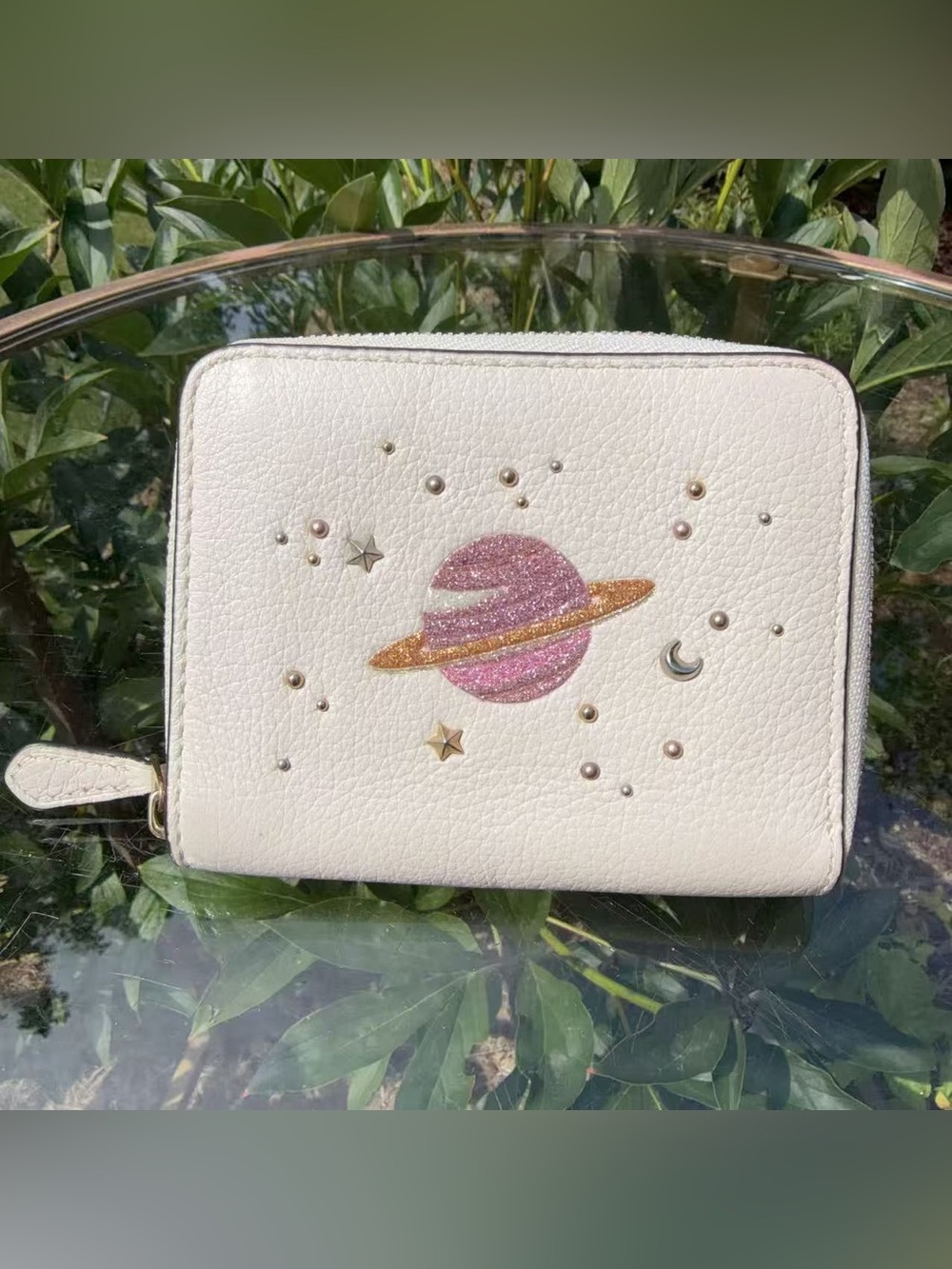 COACH SMALL ZIP AROUND WALLET WITH SPACE MOTIFS (F29447)